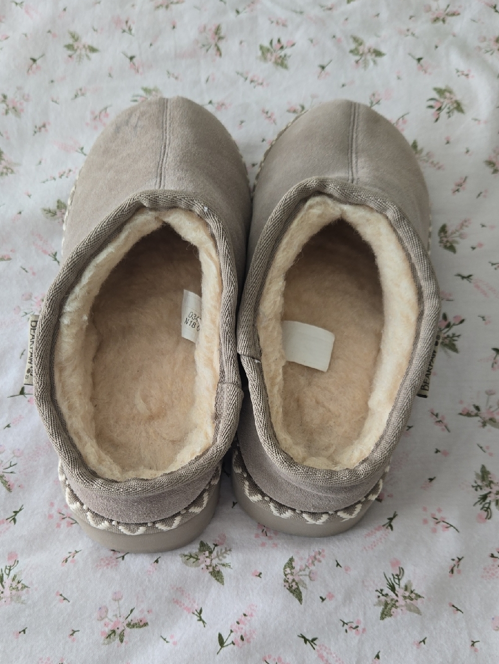 Women's Taupe Slip-On Cozy Clog - Picture 3 of 7
